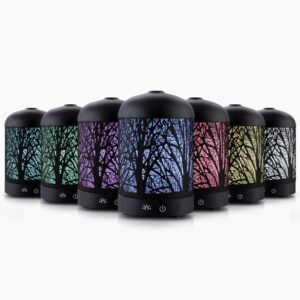 Devanti aroma diffuser 160ml black with ultrasonic mist and LED night light
