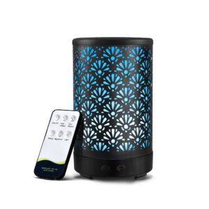 Devanti aromatherapy diffuser black 100ml with ultrasonic mist and LED night light