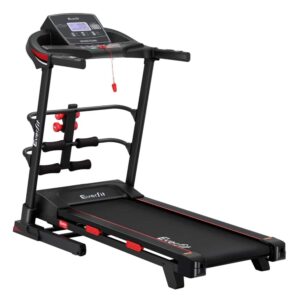 Everfit sit up treadmill electric home gym ultimate 420mm foldable fitness machine with LCD display, Bluetooth connectivity, and 3.5hp motor