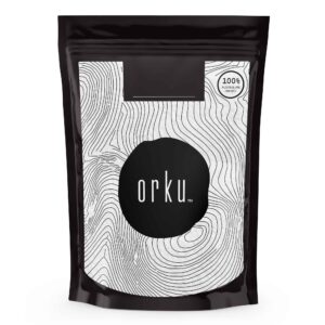 Orku taurine powder in resealable pouch, food-grade and unflavoured for clean amino acid support