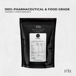 Orku Taurine Amino Acid Supplement – Pure Food-Grade L-Taurine Powder (Unflavoured) - Image 2