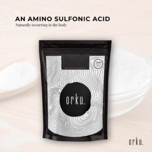 Orku Taurine Amino Acid Supplement – Pure Food-Grade L-Taurine Powder (Unflavoured) - Image 3