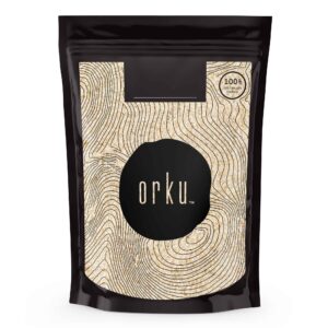 Organic psyllium husk in resealable pouch, Plantago ovata fibre supplement for digestive health