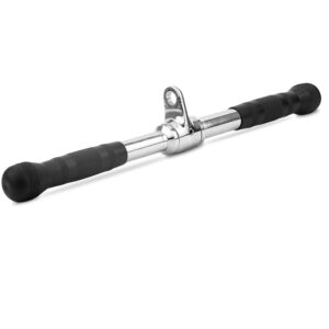 tricep pulldown bar, cable machine attachment, rotating straight bar, lat pulldown bar, stainless steel gym bar, strength training attachment