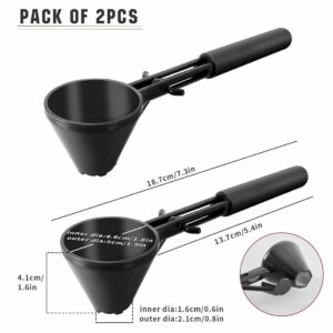 no spill scoop funnel, sliding scoop funnel, protein powder funnel, coffee scoop funnel, baby formula funnel, mess free powder tool