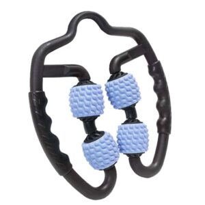 Blue foam roller ring leg massager set of 2 premium muscle relief and circulation tool with ergonomic handles and portable design