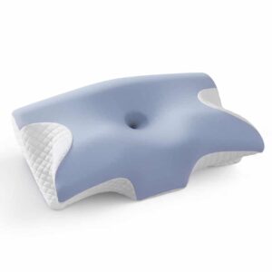Giselle Bedding memory foam pillow with ergonomic butterfly contour and cooling fabric cover