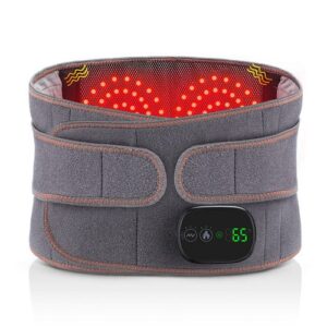 Electric dual infrared lumbar support belt with heat, massage, and rechargeable battery