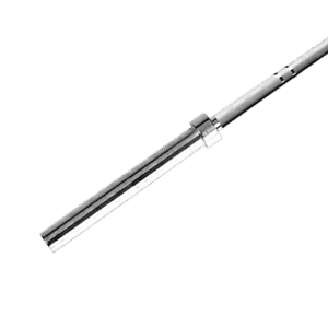 Promotional image of a 7ft 20kg Olympic barbell with specifications including 1500lb tensile strength, 250,000 PSI steel rating, and 700lb max load