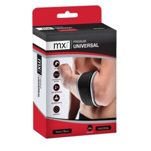 mx™ premium universal tennis elbow brace, adjustable fit, medium‑firm compression support
