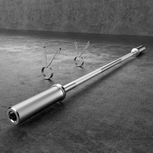 120cm chrome dumbbell bar with knurled grip and spring collars for adjustable weight training
