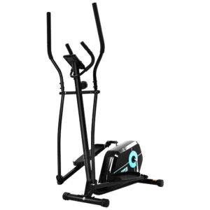 Everfit magnetic elliptical cross trainer with dual-action handlebars, LCD monitor, adjustable resistance and compact design for home cardio workouts