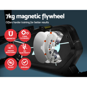 Everfit elliptical cross trainer featuring a 7kg magnetic flywheel system with smooth magnetic resistance, quiet operation and durable low-maintenance design