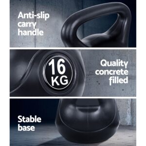 16kg kettlebell featuring anti-slip handle, stable base design and durable construction for strength training, conditioning workouts and functional fitness