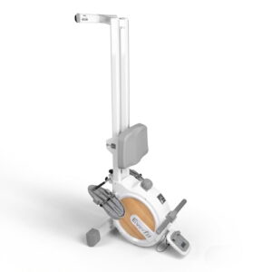 Everfit magnetic rowing machine stored in an upright folded position for compact home gym storage, space-saving convenience and easy organisation