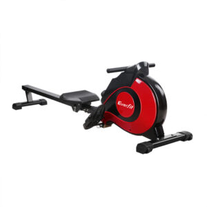 Everfit magnetic rowing machine for home cardio workouts featuring smooth rowing action, adjustable resistance and full body fitness training