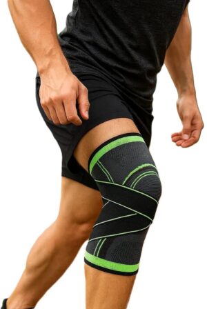 3D compression knee brace adjustable knee support sleeve with breathable compression design