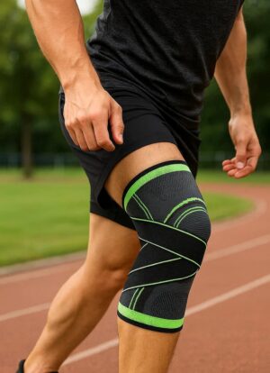 adjustable knee support sleeve for running training and active recovery