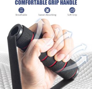 Ergonomic foam grip cable handle with soft non-slip surface designed for comfortable strength training workouts