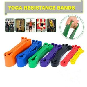 Green resistance band with 22.7kg to 56.7kg resistance for strength training, stretching, and mobility exercises