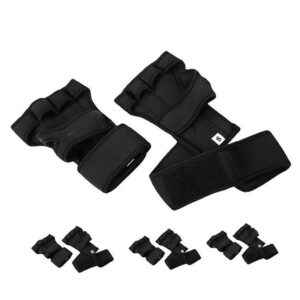 Small size weight lifting gloves featuring adjustable wrist support, fingerless design and padded grip for gym training and strength workouts