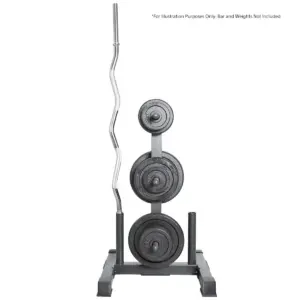 CORTEX standard weight tree with vertical weight plate storage pegs and barbell holder for organised home gym equipment storage