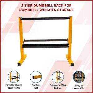 Heavy duty dumbbell storage stand designed to hold multiple pairs of free weights securely