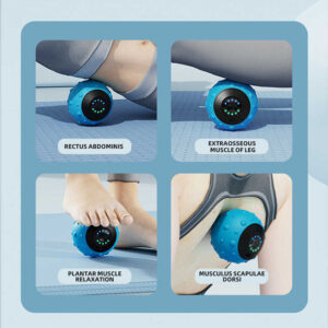 Rechargeable vibrating massage ball for foot massage, leg recovery, abdominal muscle relief and upper back trigger point therapy after exercise and training sessions
