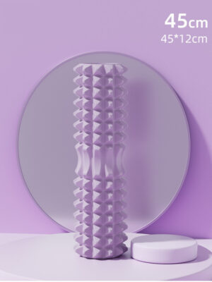Purple High-Density 3D Trigger Point Foam Roller - Solid Core Massager for Deep Tissue Muscle Recovery & Yoga