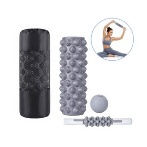 Everfit foam roller set with foam roller, massage stick, and massage ball for recovery, mobility, and stretching routines