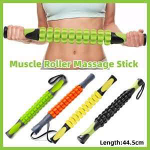 Muscle roller stick for recovery, mobility, stretching, and post-workout muscle maintenance in orange colour