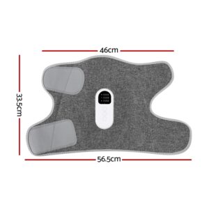 Livemor heated air compression calf massager dimensions showing the flat wrap and built-in controller