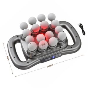 Everfit 16-head massage gun dimensions and Type-C charging cable