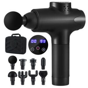 Everfit Massage Gun 30 Speed 8 Heads – Black