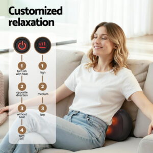 Livemor neck massager with heat and adjustable relaxation settings