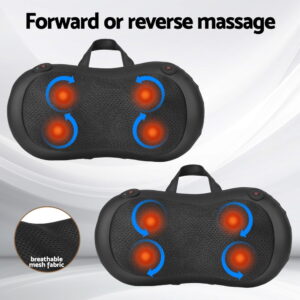 Livemor neck massager with forward and reverse kneading massage and breathable mesh