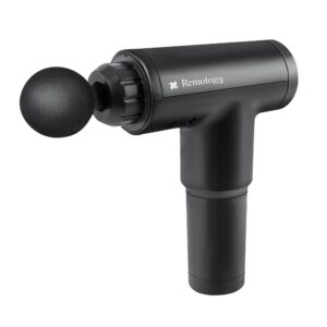 Black Remology Impact Therapy massage gun with round foam massage head