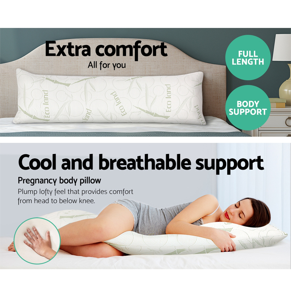Full-length Giselle Bedding body pillow used on a bed for comfortable body support.