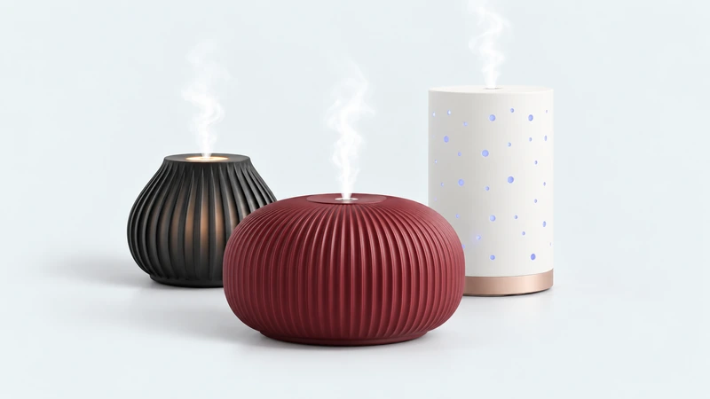 Modern aromatherapy diffusers for relaxation and wellness