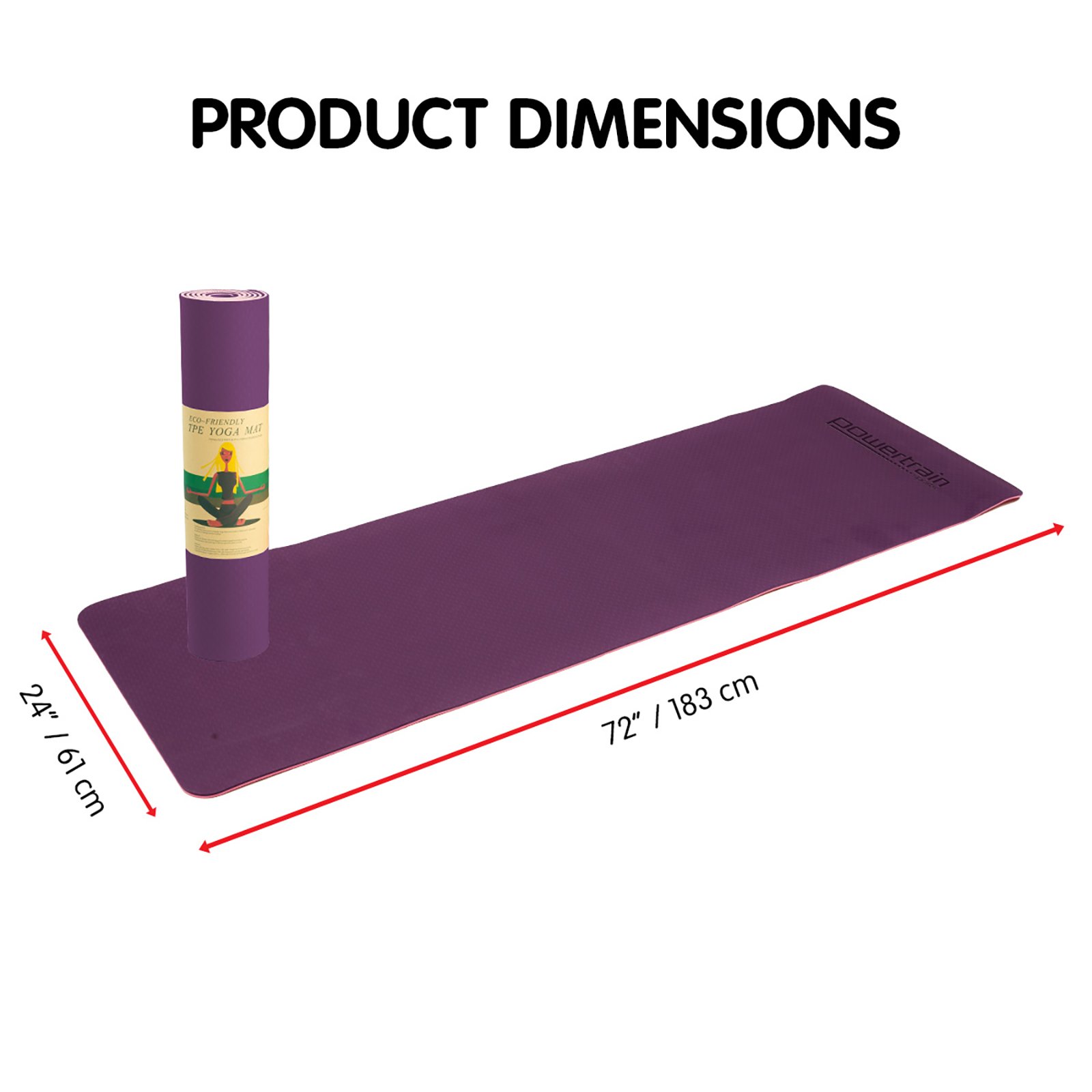 Powertrain 6mm TPE Yoga Mat – Non-Slip Pilates & Exercise Mat - Image 32