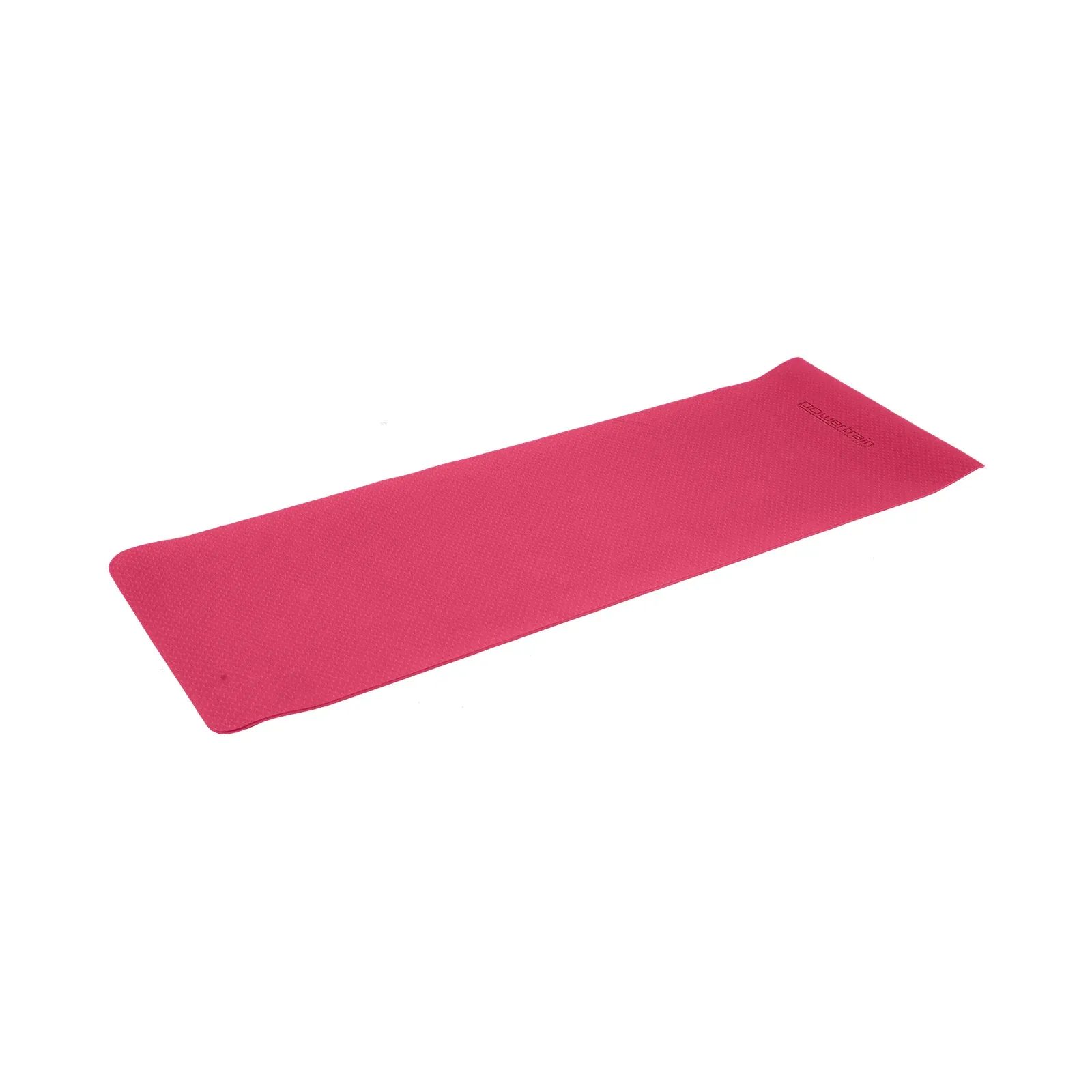 Rose Pink Powertrain 6mm non-slip TPE yoga mat with carry strap